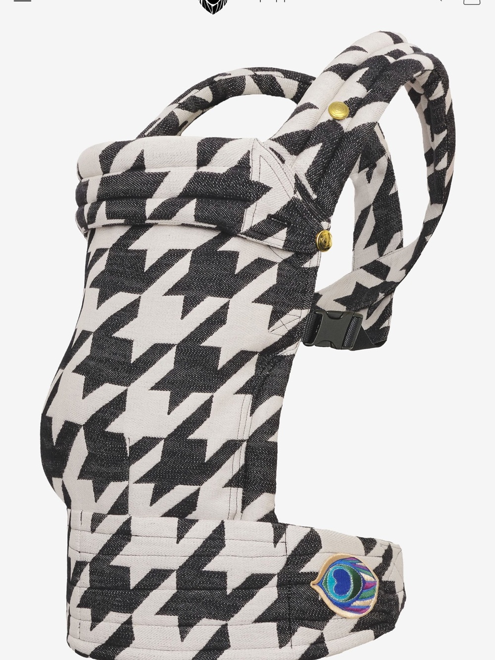 Black & White Houndstooth Kids Seat Cover - Stylish Protector